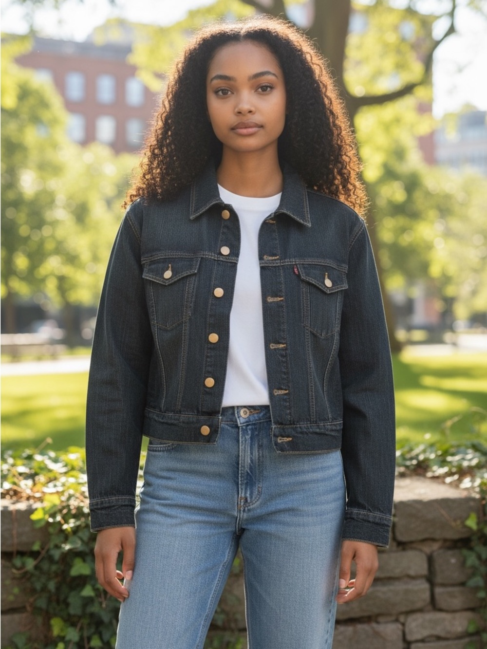 MARIE CLAIRE Women's Dark Wash Denim Jacket size 9